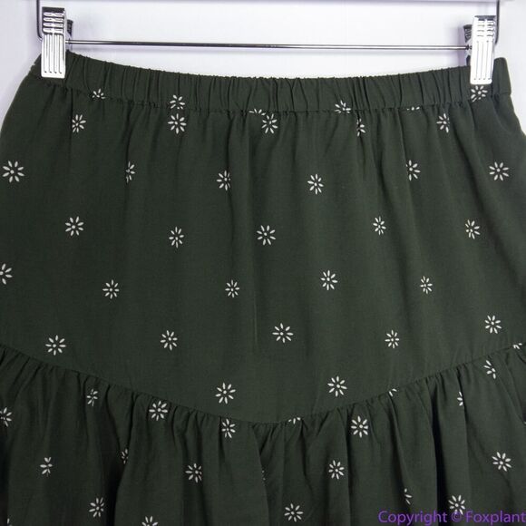NEW Madewell Pull-On Ruffle Tiered Mini Skirt in Dot Daisies, M - Picture 5 of 15